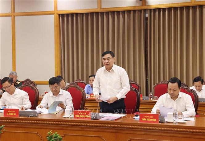 Đồng chí Trần Quốc Cường, Uỷ viên Trung ương Đảng, Bí thư Tỉnh ủy Điện Biên phát biểu. Ảnh: Lâm Khánh - TTXVN
