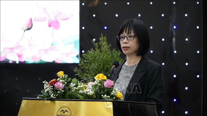 Phó Chủ tịch UBND tỉnh Gia Lai Nguyễn Thị Thanh Lịch phát biểu tại hội thảo. Ảnh: Đình Quân - TTXVN