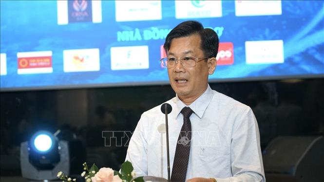 Giám đốc Sở Nông nghiệp và Môi trường Cao Thanh Thương phát biểu tại buổi họp báo. Ảnh: Sỹ Thắng - TTXVN                       