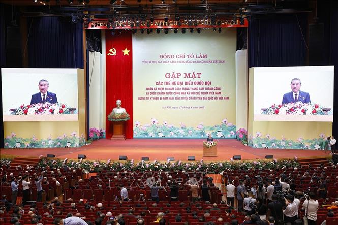 Tổng Bí thư Tô Lâm phát biểu. Ảnh: Doãn Tấn - TTXVN