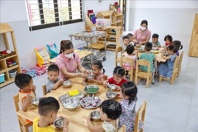 Năm học 2025 - 2026, quy mô giáo dục thành phố Hà Nội ước tính có 2.954 trường mầm non và phổ thông, tăng 43 trường so với cùng kỳ năm học trước. Ảnh: Thanh Tùng - TTXVN 