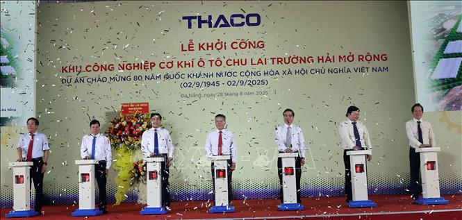 Tập đoàn Trường Hải khởi công dự án 8.000 tỷ đồng tại Núi Thành. Ảnh: Trần Tĩnh - TTXVN