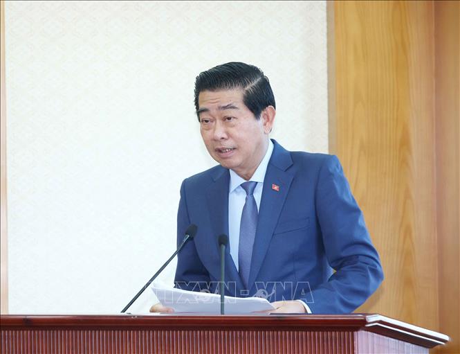 Đồng chí Võ Văn Dũng, Uỷ viên Trung ương Đảng, Phó Trưởng Ban Thường trực Ban Nội chính Trung ương phát biểu tại buổi lễ. Ảnh: Phương Hoa – TTXVN