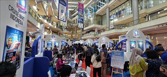 Hội chợ du lịch ASTINDO 2025. Ảnh: Minh Thái - Phóng viên TTXVN tại Indonesia. 