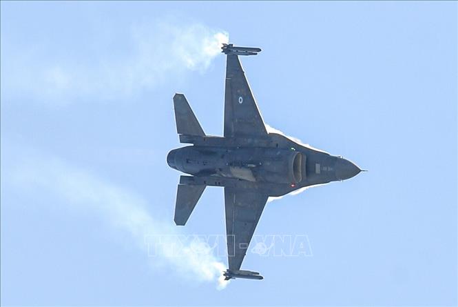 (Tư liệu) Máy bay tiêm kích F-16 tại Triển lãm hàng không quốc tế Radom, Ba Lan, ngày 26/8/2023. Ảnh: PAP/TTXVN