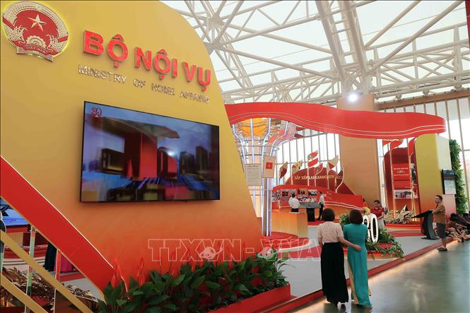 Không gian trưng bày của Bộ Nội vụ. Ảnh: An Đăng - TTXVN