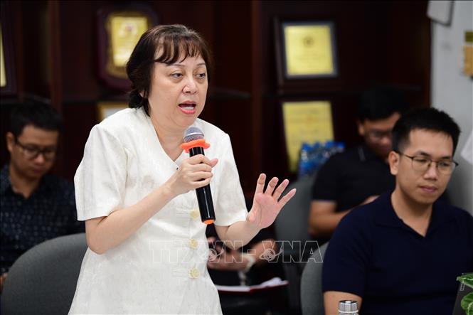 Bà Phạm Khánh Phong Lan, Giám đốc Sở An toàn Thực phẩm TP. Hồ Chí Minh phát biểu tại tọa đàm. Ảnh: Hương Giang - TTXVN