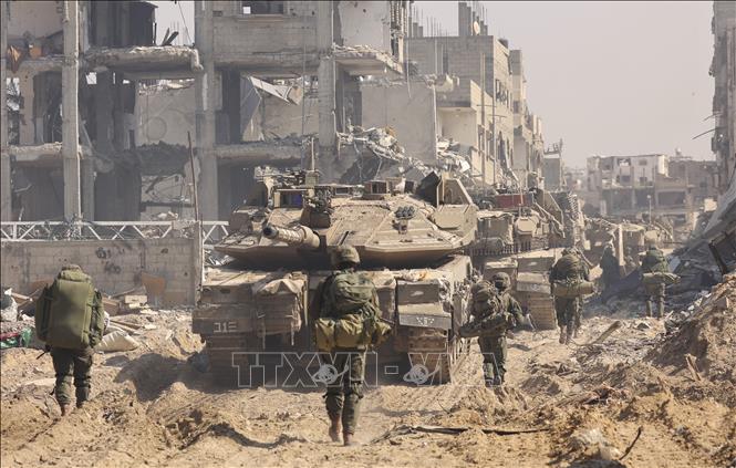 Binh sĩ Israel được triển khai tại Dải Gaza. Ảnh: THX/TTXVN