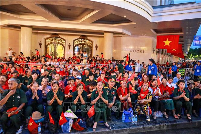 Khu vực ưu tiên dành cho các cựu chiến binh, người già và trẻ em. Ảnh: Khánh Hoà - TTXVN