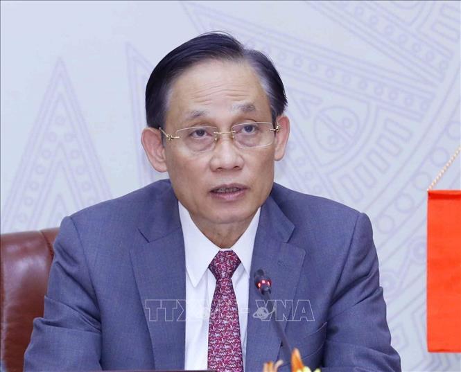 Đồng chí Lê Hoài Trung, Bí thư Trung ương Đảng, Quyền Bộ trưởng Bộ ngoại giao. Ảnh: Phương Hoa - TTXVN