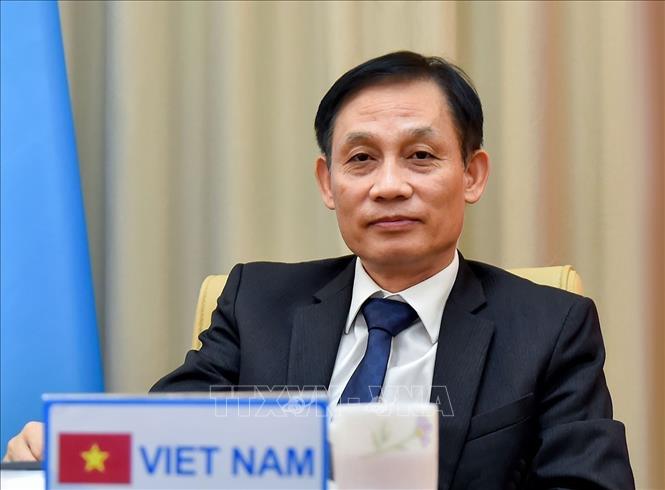 Đồng chí Lê Hoài Trung, Bí thư Trung ương Đảng, Quyền Bộ trưởng Bộ ngoại giao. Ảnh: TTXVN