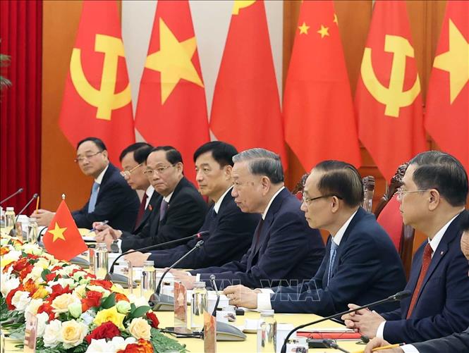 Tổng Bí thư Tô Lâm tại buổi hội kiến. Ảnh: Thống Nhất – TTXVN