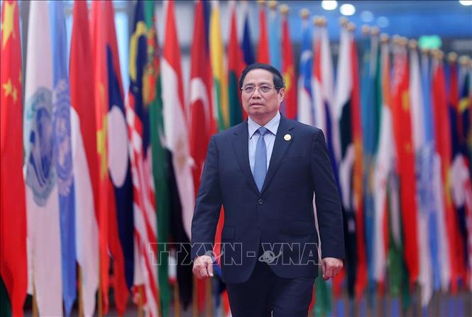 Prime Minister Pham Minh Chinh at the SCO Summit 2025's gala dinner. VNA Photo: Dương Giang