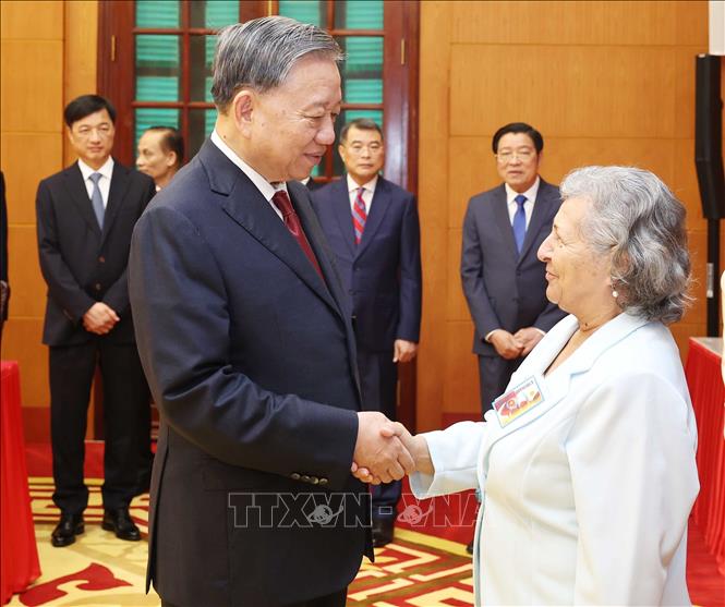 Tổng Bí thư Tô Lâm với các đại biểu. Ảnh: Thống Nhất - TTXVN

