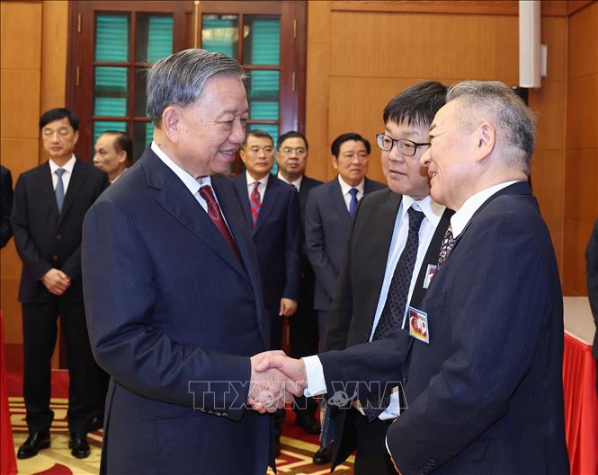 Tổng Bí thư Tô Lâm với các đại biểu. Ảnh: Thống Nhất - TTXVN