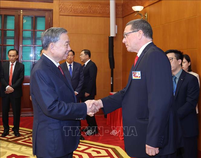 Tổng Bí thư Tô Lâm với các đại biểu. Ảnh: Thống Nhất - TTXVN