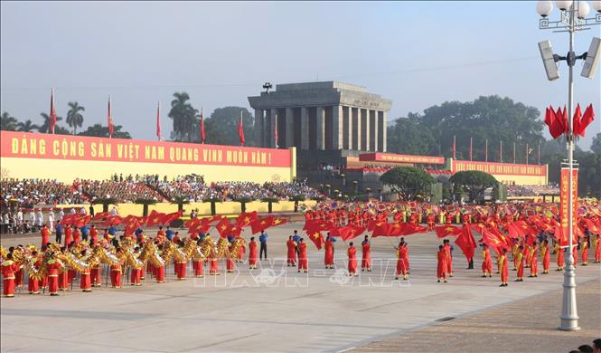 A drum performance to open the parade marking the 80th anniversary of the August Revolution and Vietnam’s National Day. VNA Photo