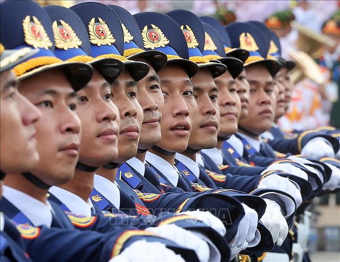 Khối sĩ quan Cảnh sát biển. Ảnh: Lâm Khánh - TTXVN