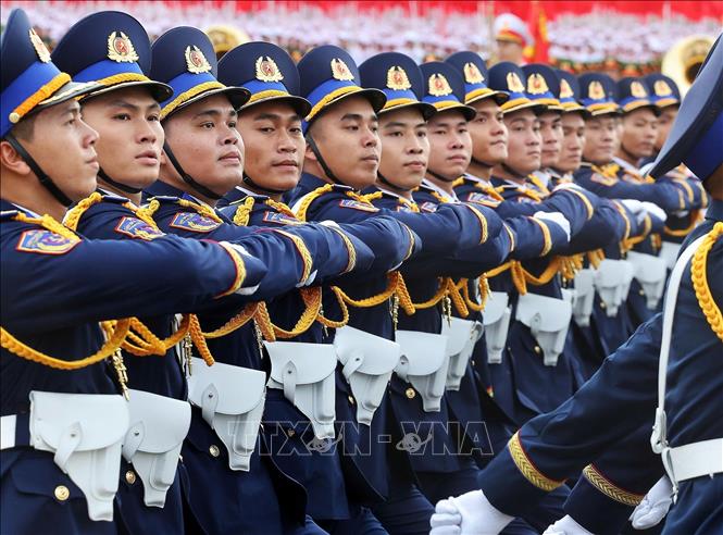 Khối sĩ quan Cảnh sát biển. Ảnh: Lâm Khánh - TTXVN