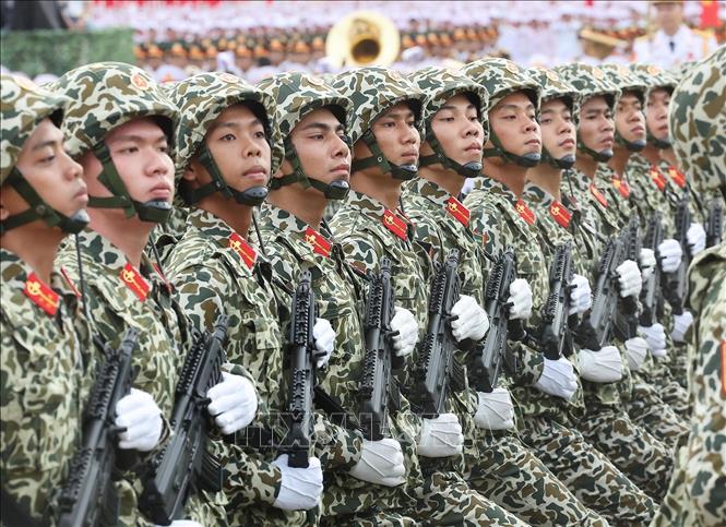 Khối chiến sĩ Đặc công. Ảnh: Lâm Khánh-TTXVN