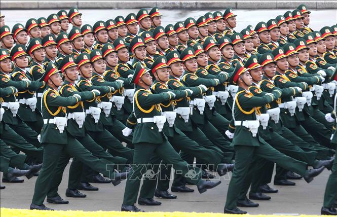 Khối Sĩ quan Hậu cần, Kỹ thuật, Công nghiệp quốc phòng. Ảnh: Phương Hoa - TTXVN