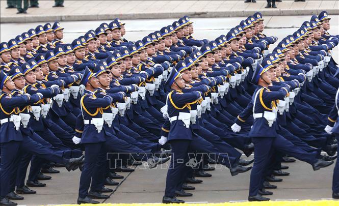 Coast Guard Officers Formation. VNA Photo