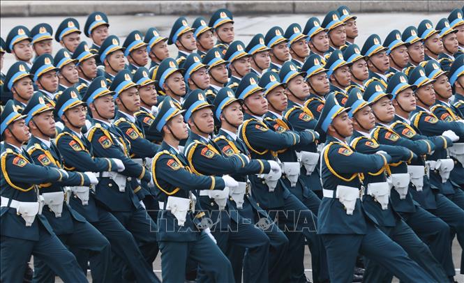 Khối Sĩ quan Phòng không - Không quân. Ảnh: Phương Hoa - TTXVN