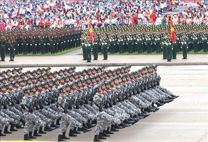 Khối chiến sĩ Đặc nhiệm dù. Ảnh: Phương Hoa - TTXVN