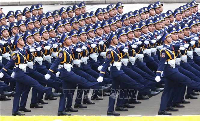 Khối sĩ quan Cảnh sát biển. Ảnh: Phương Hoa - TTXVN