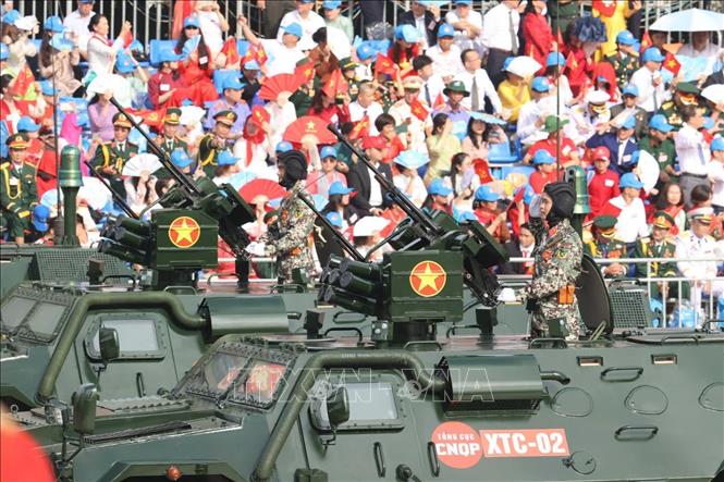 Khối xe Tăng thiết giáp. Ảnh: Hoàng Hà - TTXVN