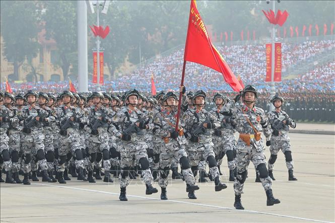 Khối chiến sĩ Đặc nhiệm dù. Ảnh: Lâm Khánh - TTXVN