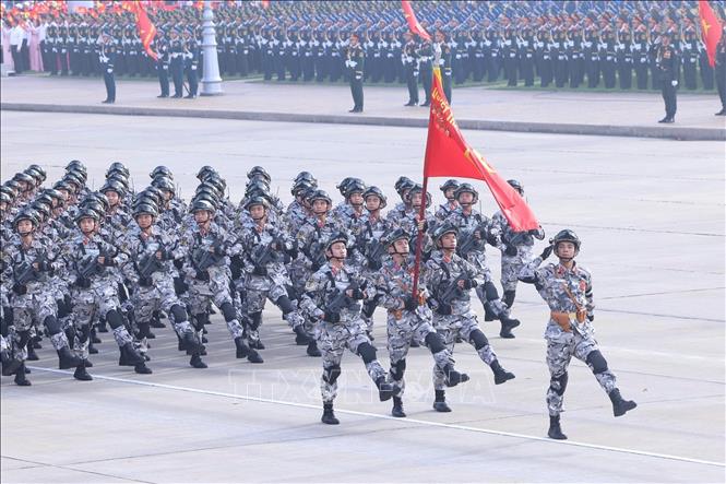 Khối chiến sĩ Đặc nhiệm dù. Ảnh: TTXVN