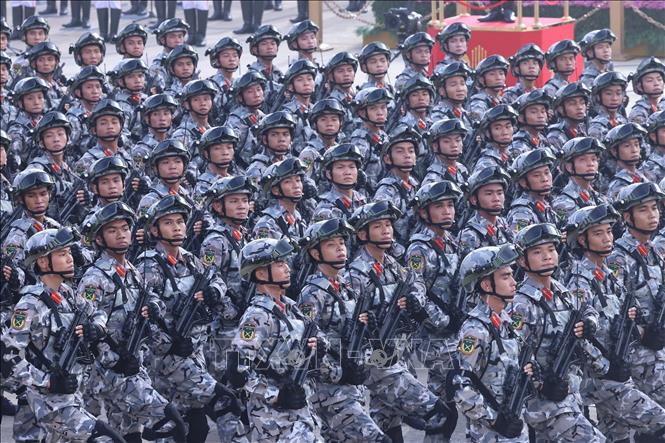 Khối chiễn sĩ Đặc nhiệm dù. Ảnh: TTXVN