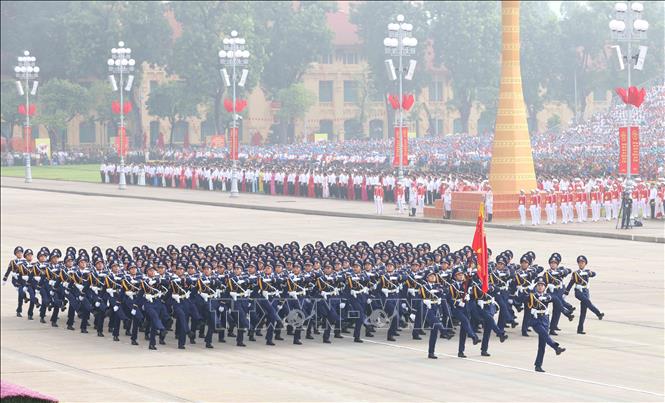 Khối Sĩ quan Cảnh sát biển Việt Nam. Ảnh: Phương Hoa - TTXVN