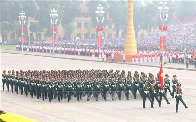 Khối Sĩ quan Hậu cần, Kỹ thuật, Công nghiệp quốc phòng. Ảnh: Phương Hoa - TTXVN