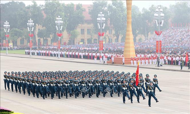 Khối Sĩ quan Phòng không - Không quân. Ảnh: Phương Hoa - TTXVN