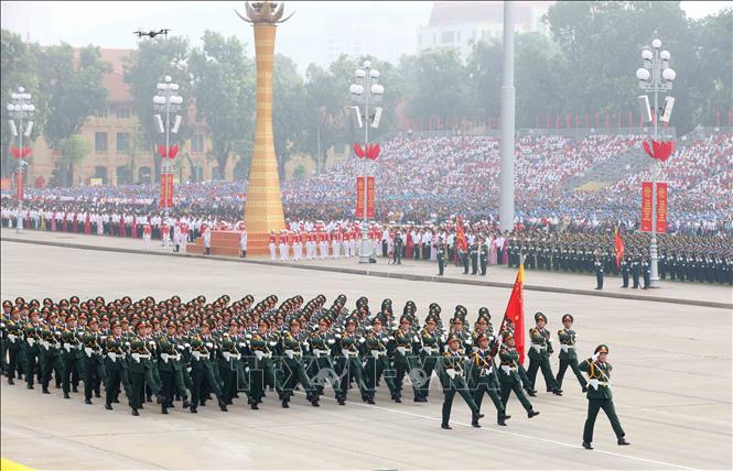 Khối Sĩ quan Lục quân. Ảnh: Phương Hoa - TTXVN