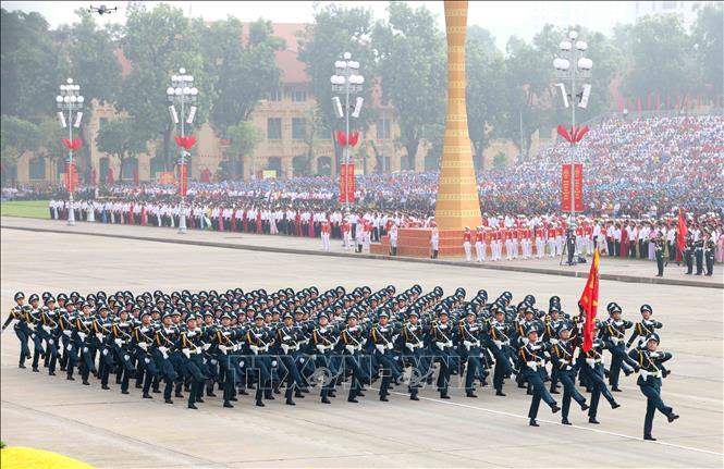 Khối Sĩ quan Phòng không - Không quân. Ảnh: Phương Hoa - TTXVN