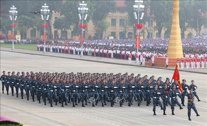 Khối chiến sĩ Tác chiến không gian mạng. Ảnh: Phương Hoa - TTXVN