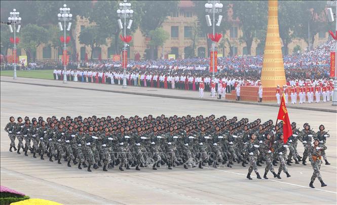 Khối chiến sĩ Tăng thiết giáp. Ảnh: Phương Hoa - TTXVN