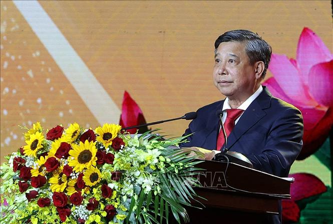 Phó Bí thư Thường trực Thành ủy, Chủ tịch HĐND thành phố Cần Thơ Đồng Văn Thanh phát biểu tại buổi lễ. Ảnh: Thanh Liêm - TTXVN