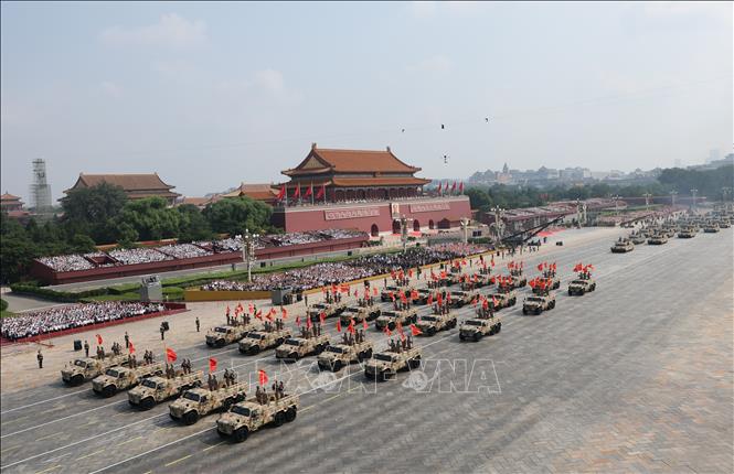 Quang cảnh Lễ duyệt binh kỷ niệm 80 năm chiến thắng phát xít của nhân dân thế giới ở Bắc Kinh, Trung Quốc, ngày 3/9/2025. Ảnh: THX/TTXVN