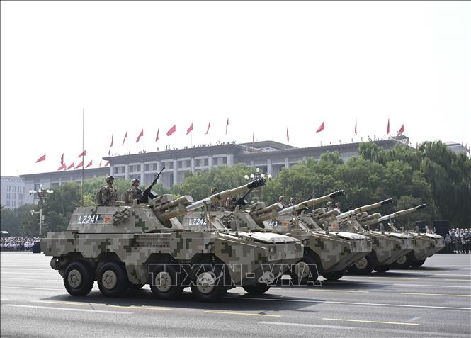 Khí tài quân sự tại Lễ duyệt binh kỷ niệm 80 năm chiến thắng phát xít của nhân dân thế giới ở Bắc Kinh, Trung Quốc, ngày 3/9/2025. Ảnh: THX/TTXVN