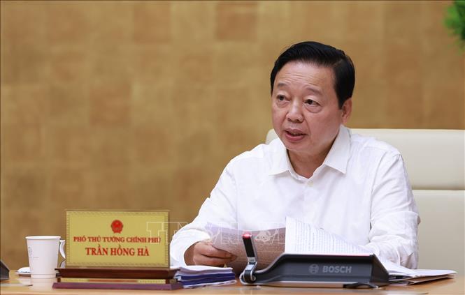 Phó Thủ tướng Trần Hồng Hà phát biểu. Ảnh: Dương Giang-TTXVN 
