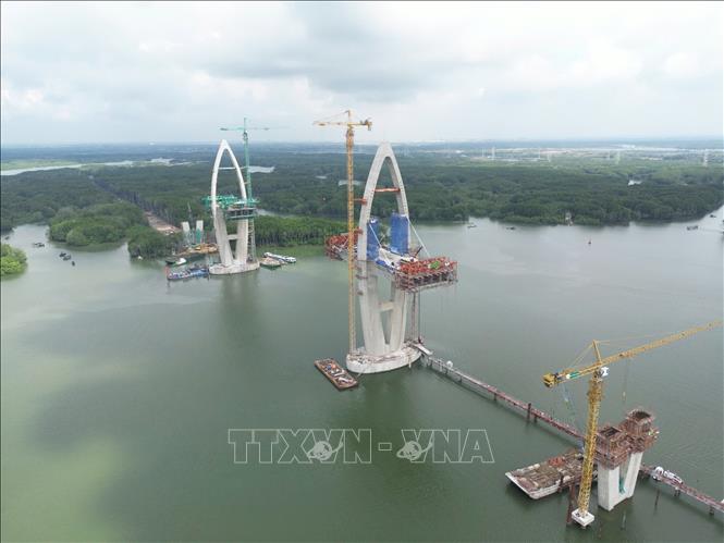 Toàn cảnh dự án cầu Phước An. Ảnh: Hoàng Nhị - TTXVN.