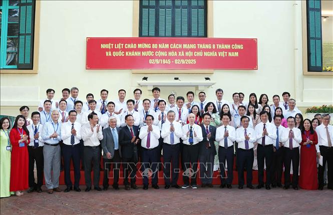 Tổng Bí thư Tô Lâm, Thủ tướng Phạm Minh Chính và các đại biểu. Ảnh: Thống Nhất – TTXVN