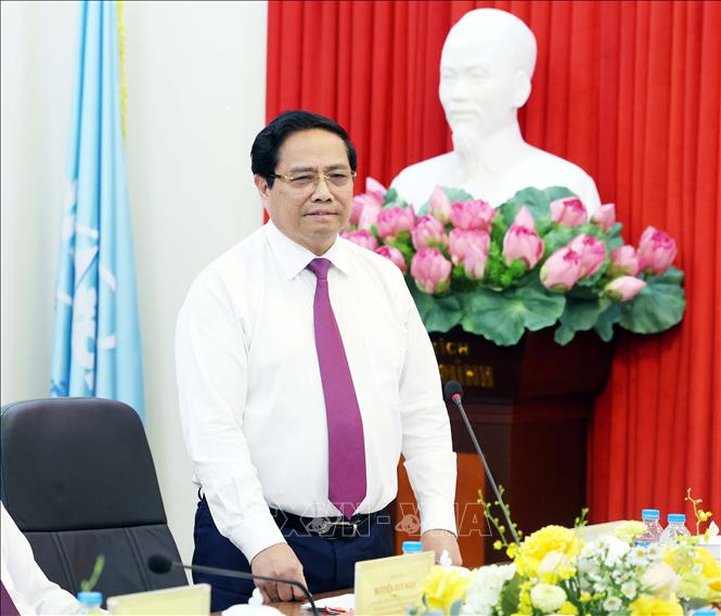 Thủ tướng Phạm Minh Chính phát biểu. Ảnh: Thống Nhất – TTXVN