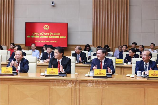 Các đại biểu tham dự Lễ công bố và trao Quyết định của Thủ tướng Chính phủ. Ảnh: Dương Giang-TTXVN