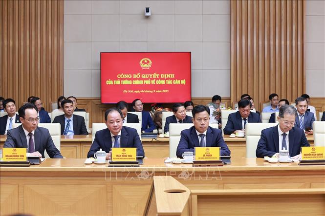 Các đại biểu tham dự Lễ công bố và trao Quyết định của Thủ tướng Chính phủ. Ảnh: Dương Giang-TTXVN
