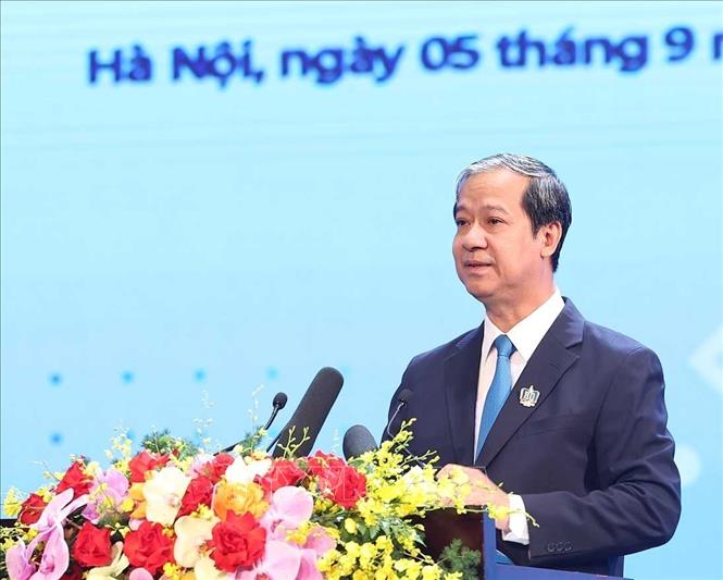 Bộ trưởng Bộ Giáo dục - Đào tạo Nguyễn Kim Sơn phát biểu. Ảnh: Thống Nhất – TTXVN